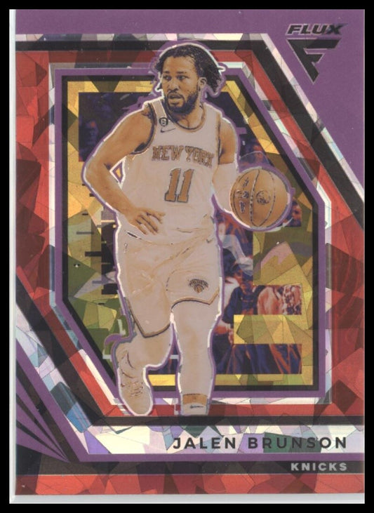 2022-23 Panini Flux #96 Jalen Brunson Red Cracked Ice