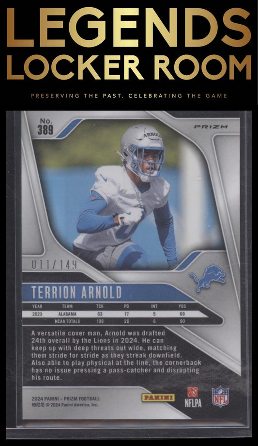 2024 Panini Prizm #389 Terrion Arnold Red Wave #/149