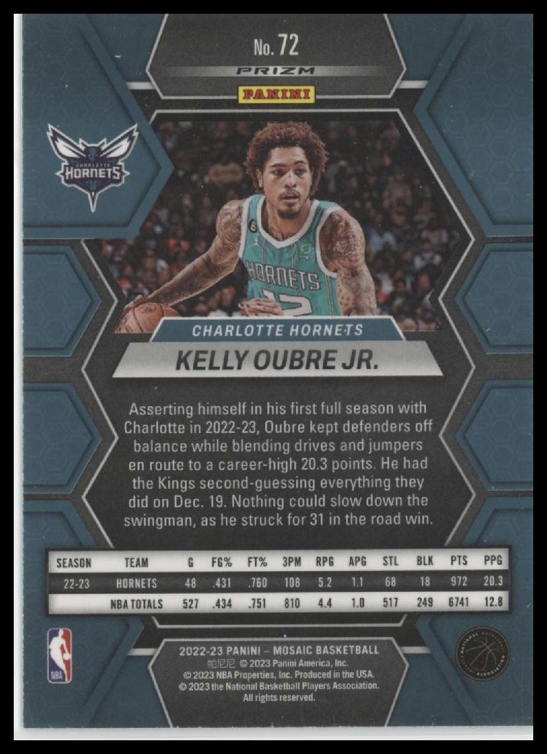 2022-23 Panini Mosaic #72 Kelly Oubre Jr. Green