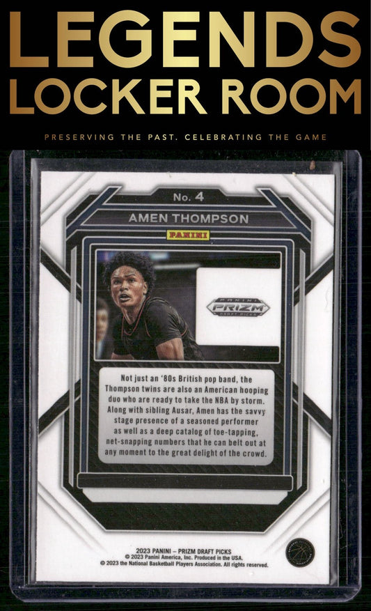 2023 Panini Prizm Draft Picks #4 Amen Thompson