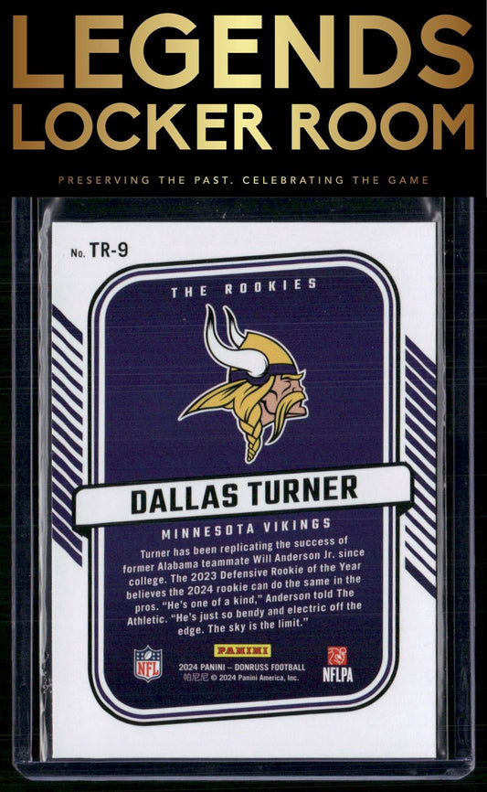 2024 Donruss #TR-9 Dallas Turner The Rookies