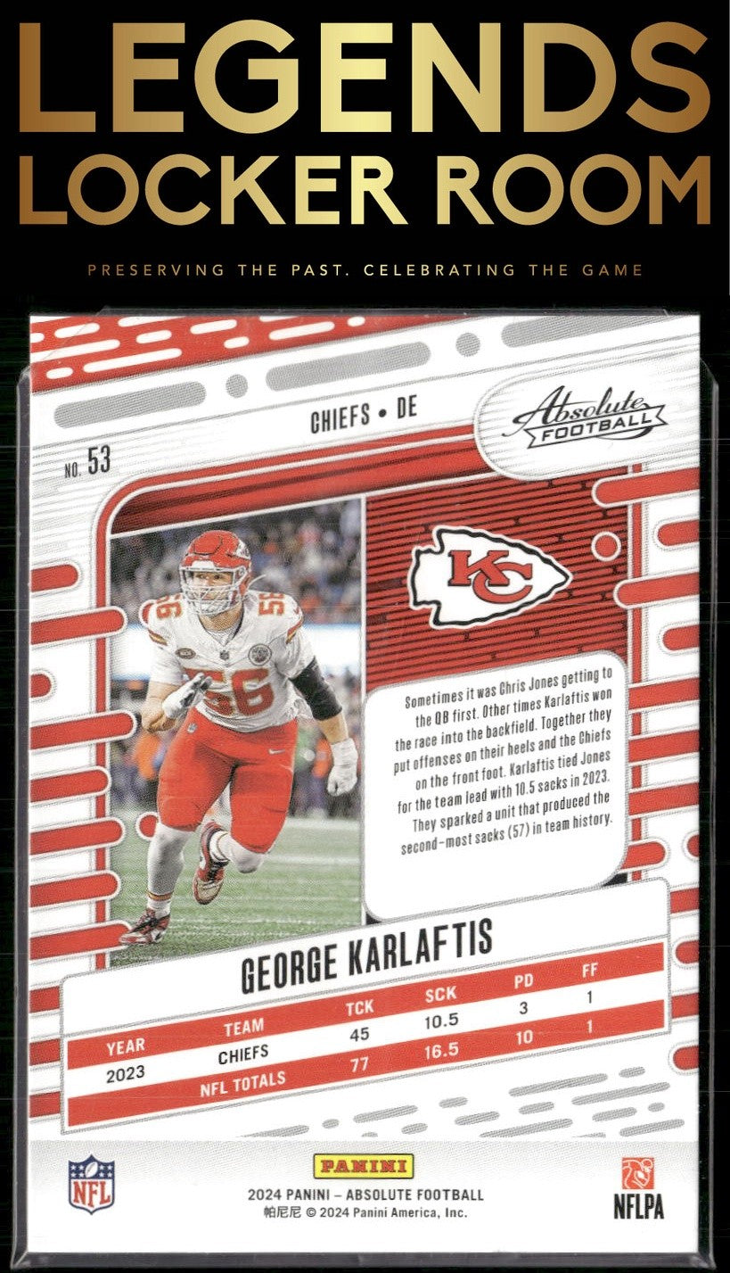 2024 Panini Absolute #53 George Karlaftis