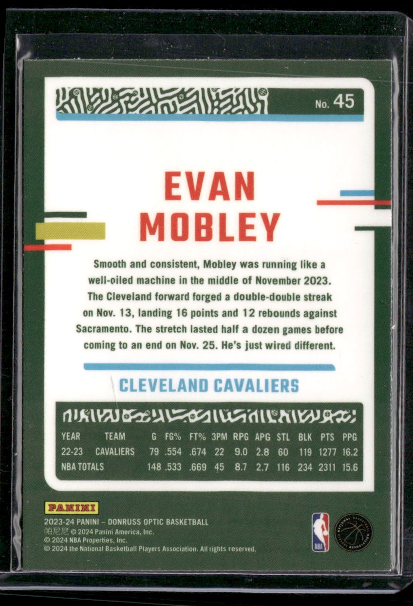 2023-24 Donruss Optic #45 Evan Mobley