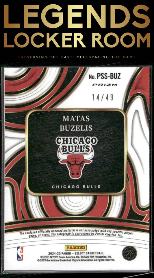 2024-25 Panini Select Matas Buzelis Prime Selections Signatures White /49