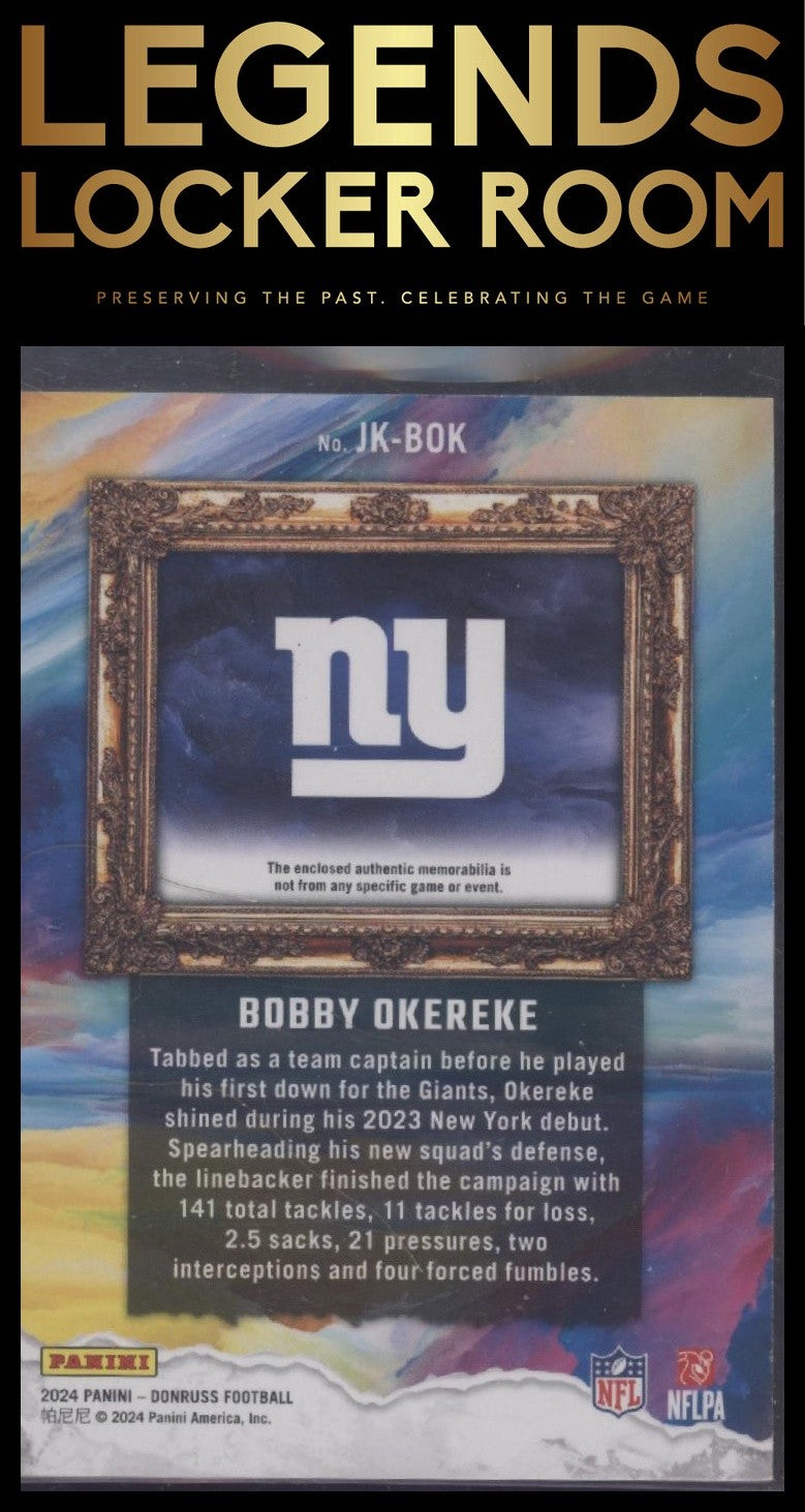 2024 Donruss #JK-BOK Bobby Okereke Jersey Kings #/425