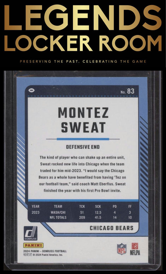 2024 Donruss #83 Montez Sweat Jersey Number #/98