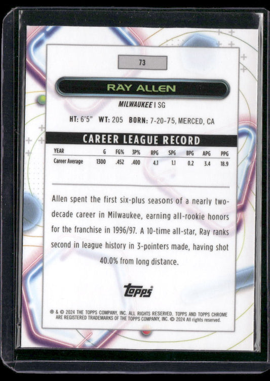 2023-24 Topps Chrome Cosmic #73 Ray Allen Nucleus Refractors