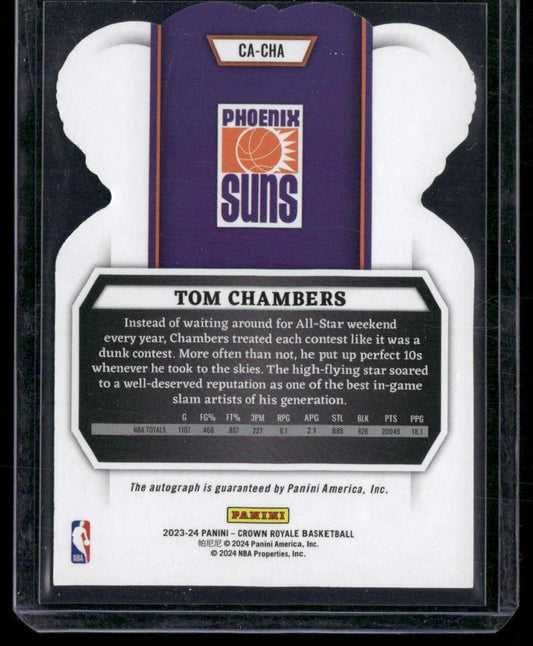 2023-24 Panini Crown Royale #CA-CHA Tom Chambers Crown Autographs Pink #/49