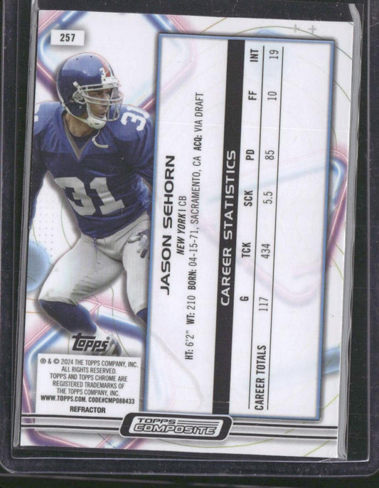 2023 Topps Composite #257 Jason Sehorn Cosmic Chrome Refractor