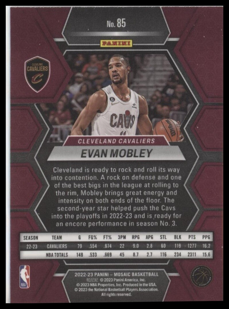 2022-23 Panini Mosaic #85 Evan Mobley