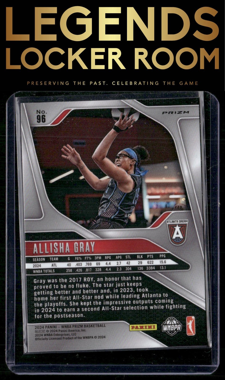 2024 Panini Prizm WNBA #96 Allisha Gray Silver Prizms