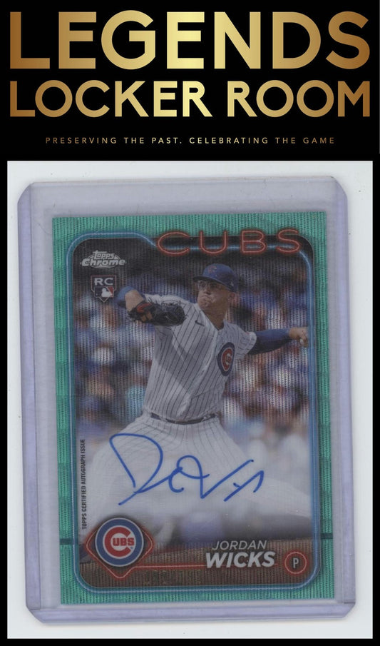 2024 Topps Chrome #RA-JWS Jordan Wicks Rookie Auto Aqua Wave /199