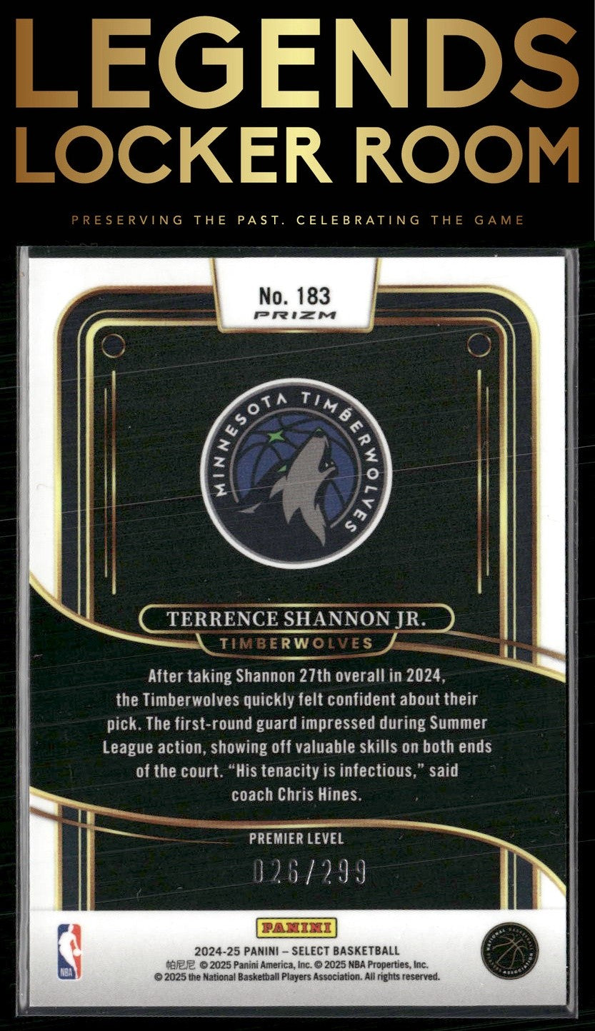 2024-25 Panini Select #183 Terrence Shannon Jr. Light Blue Prizm #/299