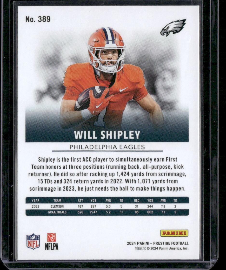 2024 Panini Prestige #389 Will Shipley