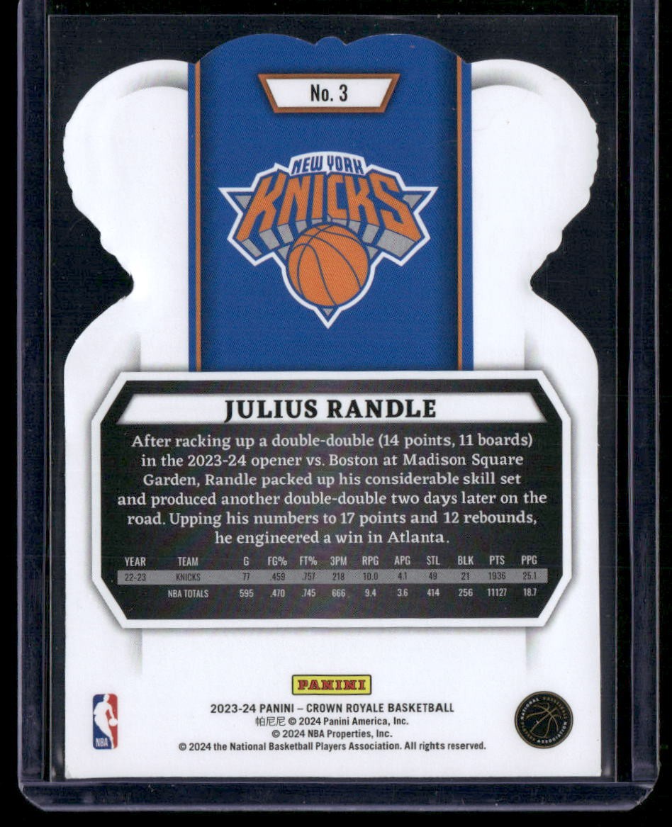 2023-24 Panini Crown Royale #3 Julius Randle