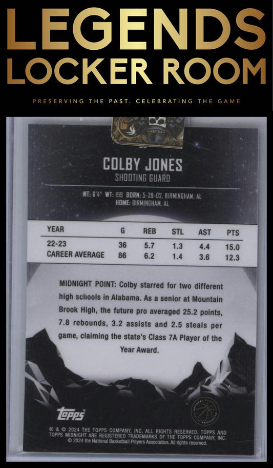 2023-24 Topps Midnight #36 Colby Jones Twilight #/99