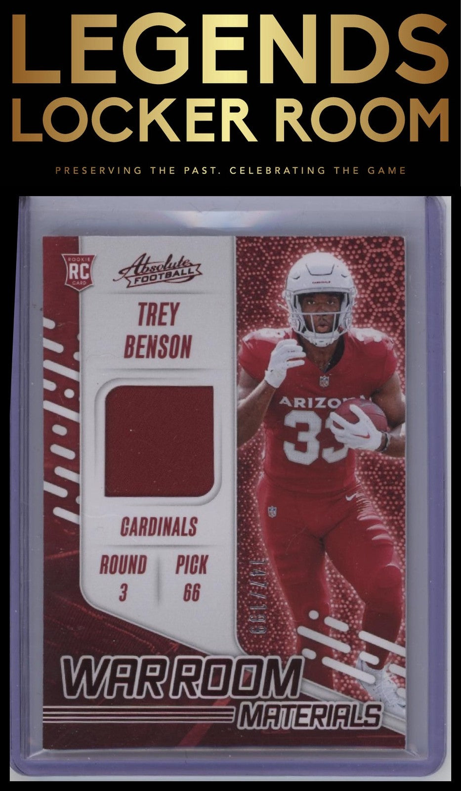 2024 Panini Absolute #WRM-TBN Trey Benson War Room Materials #/199