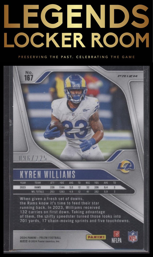 2024 Panini Prizm #167 Kyren Williams Purple Ice #/225