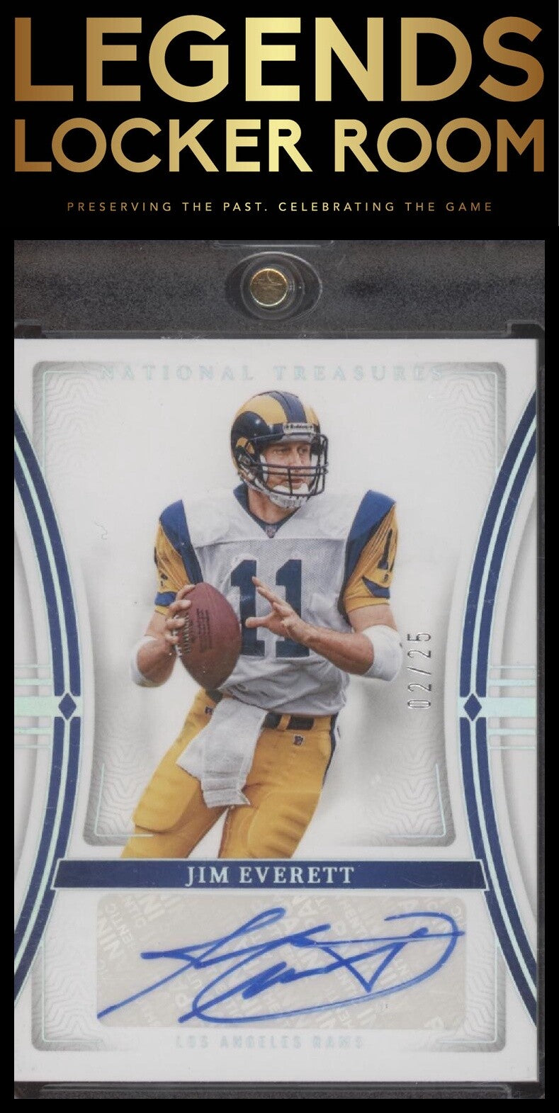 2023 Panini National Treasures #SIG-JET Jim Everett Signatures Holo Silver /25