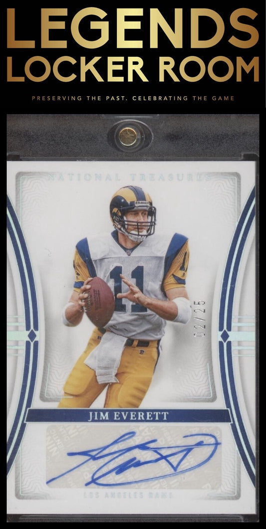 2023 Panini National Treasures #SIG-JET Jim Everett Signatures Holo Silver /25