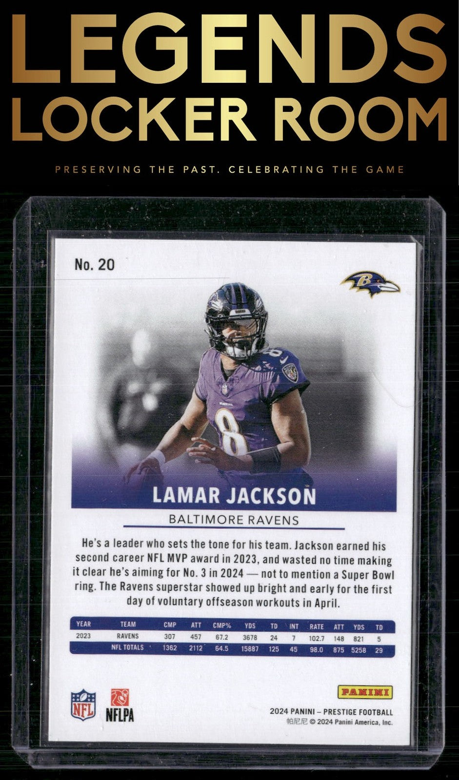 2024 Panini Prestige #20 Lamar Jackson