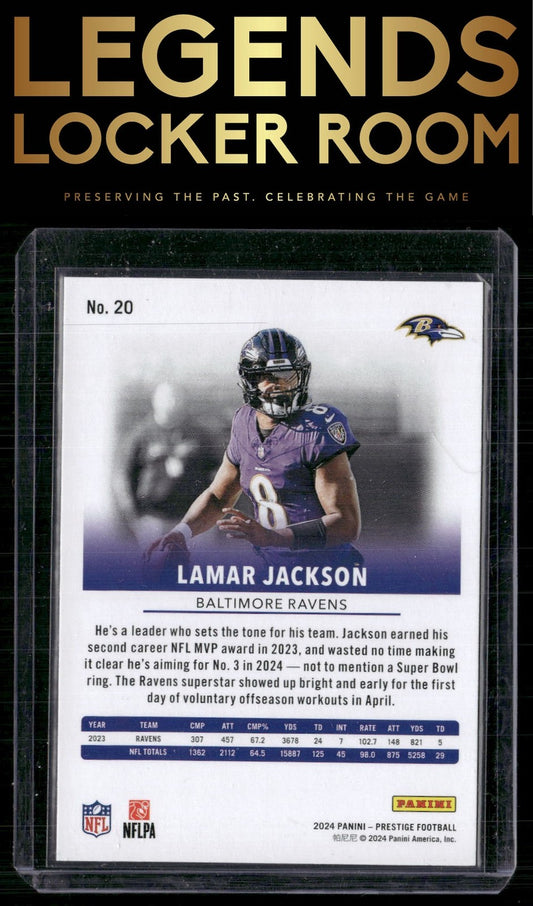 2024 Panini Prestige #20 Lamar Jackson
