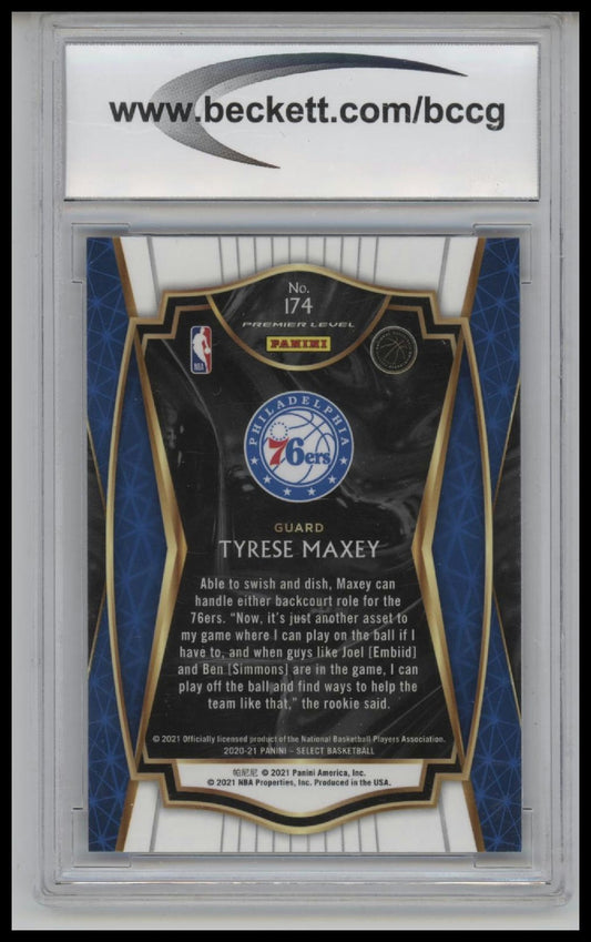 2020-21 Select Blue Retail #174 Tyrese Maxey BCCG 10.0
