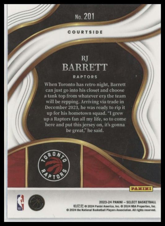 2023-24 Panini Select #201 RJ Barrett Blue (Retail Base)