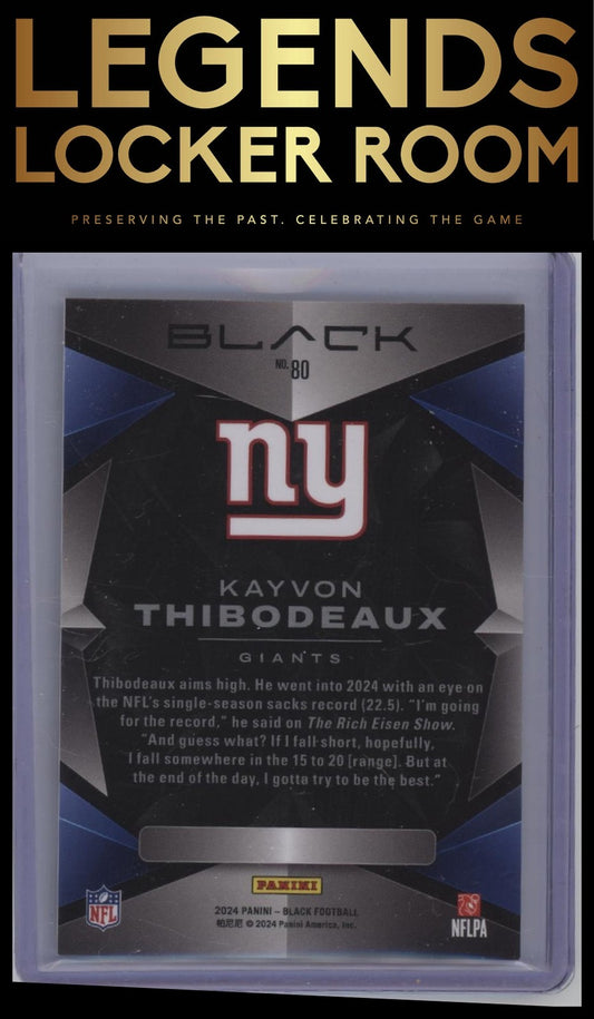 2024 Panini Black #80 Kayvon Thibodeaux Citrine #/25