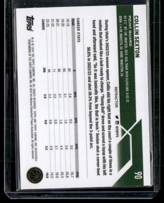 2023-24 Topps Chrome #90 Collin Sexton Refractors