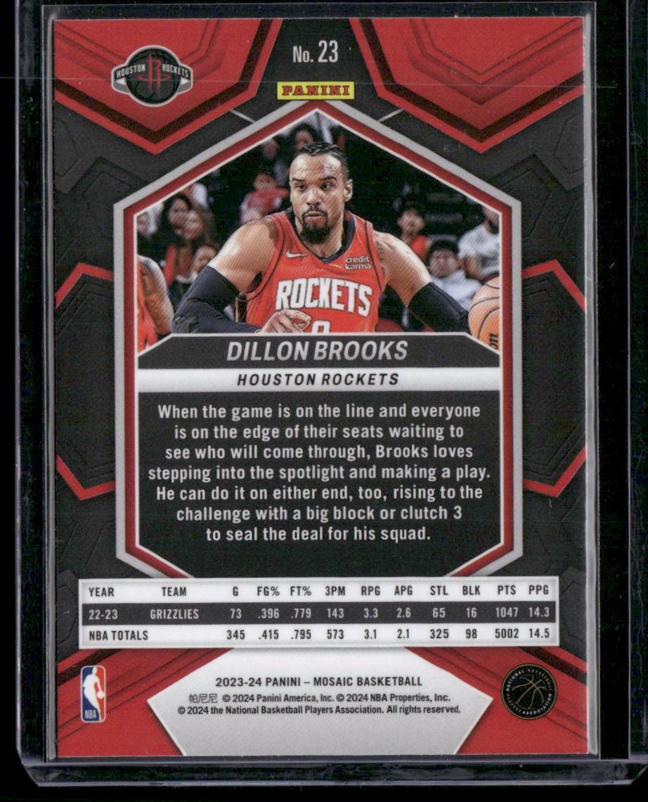 2023-24 Panini Mosaic #23 Dillon Brooks
