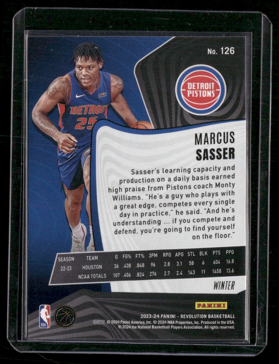 2023-24 Panini Revolution #126 Marcus Sasser Winter