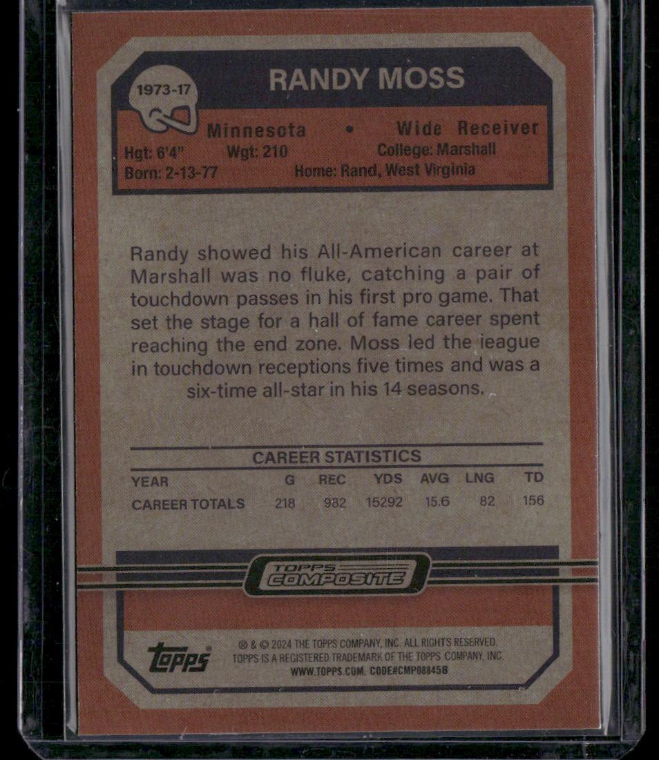 2023 Topps Composite #1973-17 Randy Moss 1973 Topps Football
