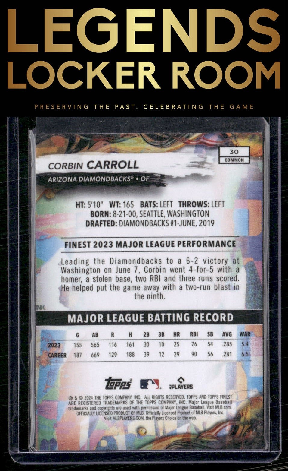 2024 Finest #30 Corbin Carroll Checkerboard Refractors