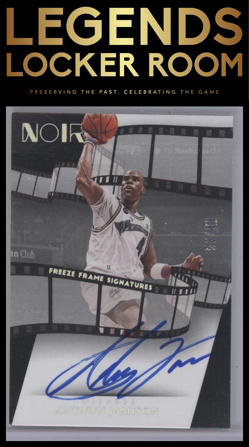2023-24 Panini Noir #FFS-AJA Antawn Jamison Freeze Frame Signatures #/99
