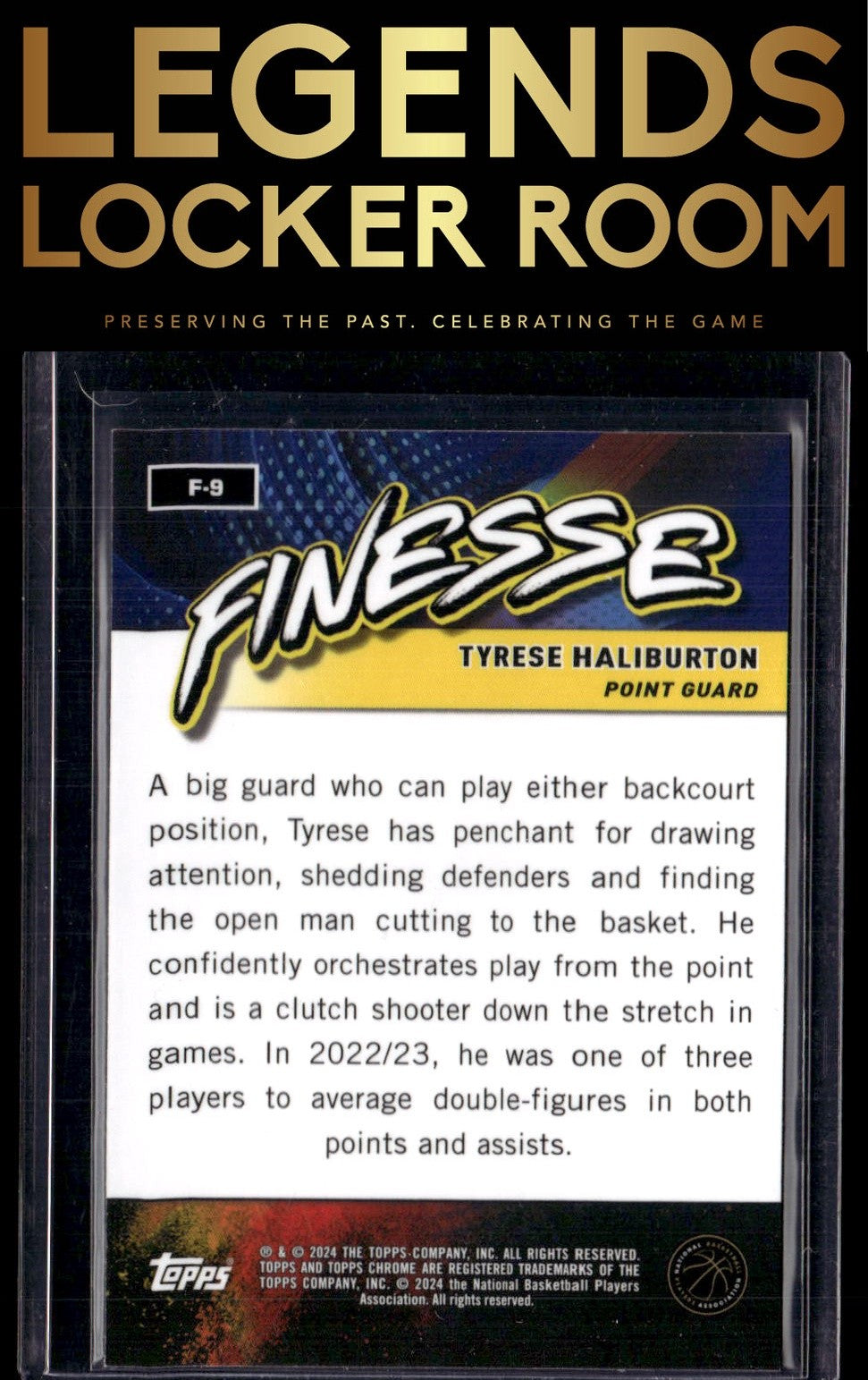 2023-24 Topps Chrome #F-9 Tyrese Haliburton Finesse Geometric Purple