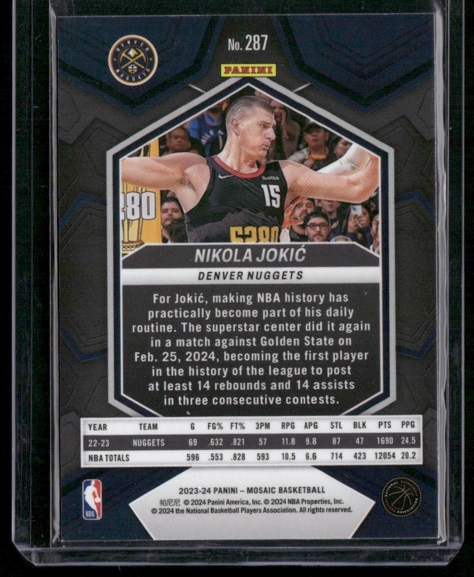 2023-24 Panini Mosaic #287 Nikola Jokic
