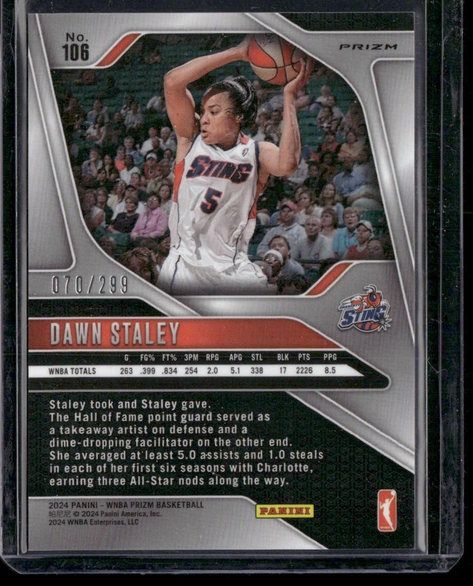 2024 Panini Prizm WNBA #106 Dawn Staley Red Prizms #/299