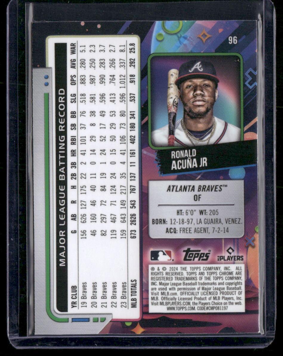 2024 Topps Chrome Cosmic #96 Ronald Acuña Jr