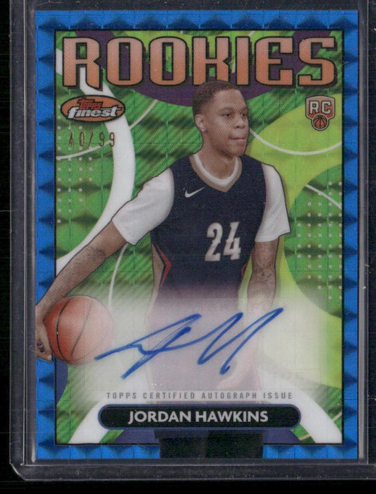 2023-24 Finest Jordan Hawkins Rookie Finest Autographs Blue Geo /99