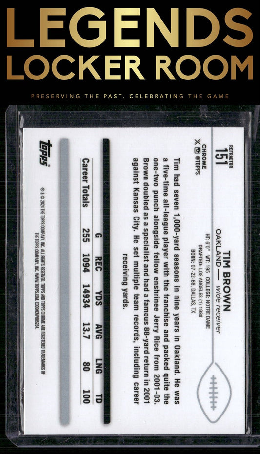 2024 Topps Chrome #151 Tim Brown Refractor