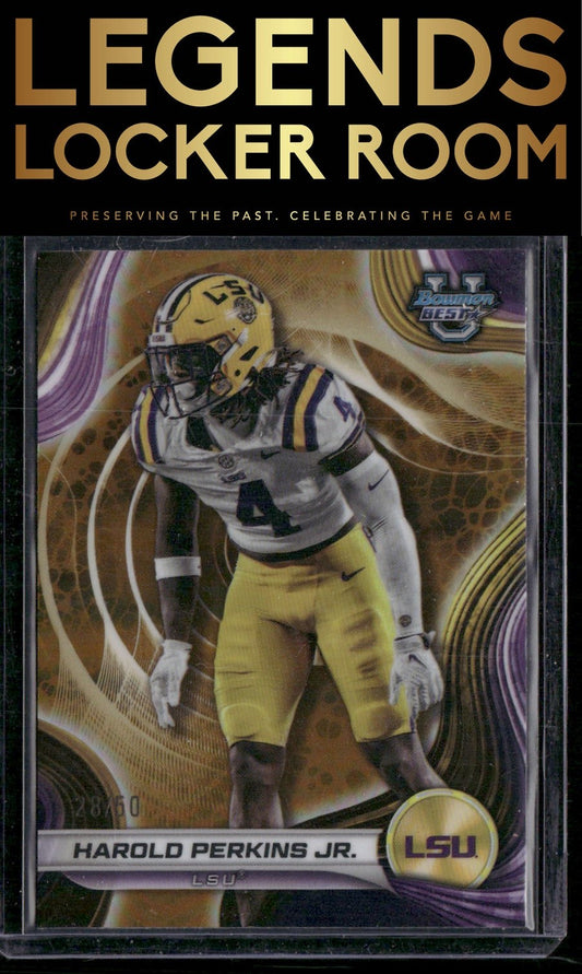 2024 Bowman University Best #45 Harold Perkins Jr. Gold Refractor #/50