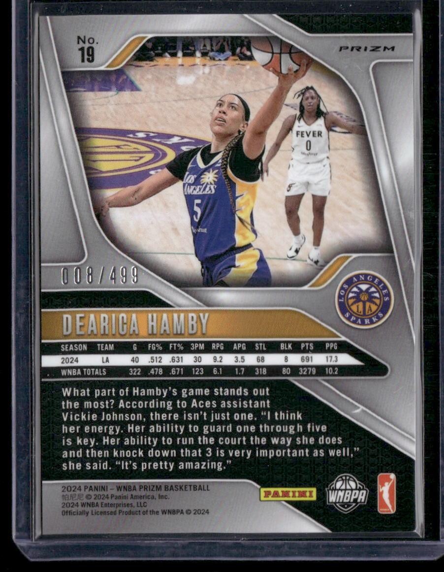 2024 Panini Prizm WNBA #19 Dearica Hamby Pulsar Prizms #/499