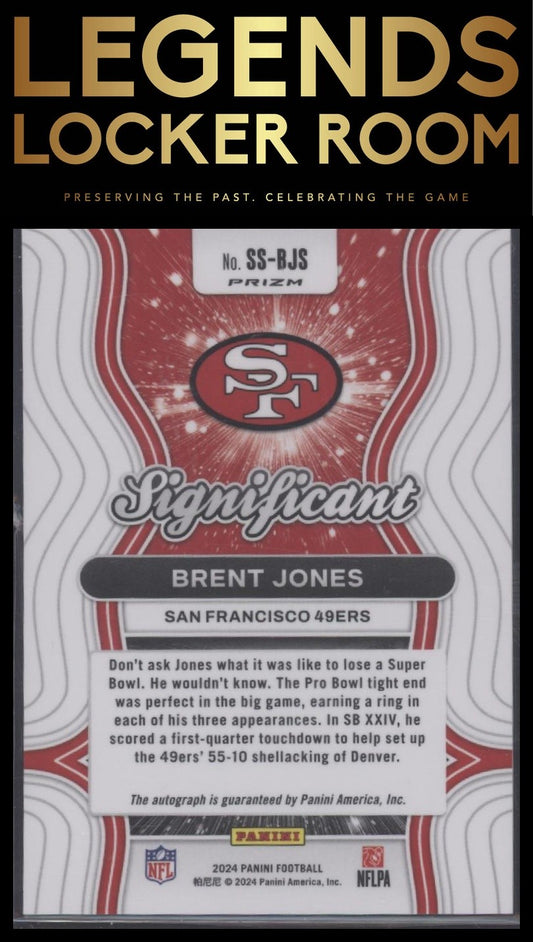 2024 Panini Prizm #SS-BJS Brent Jones Significant Signatures