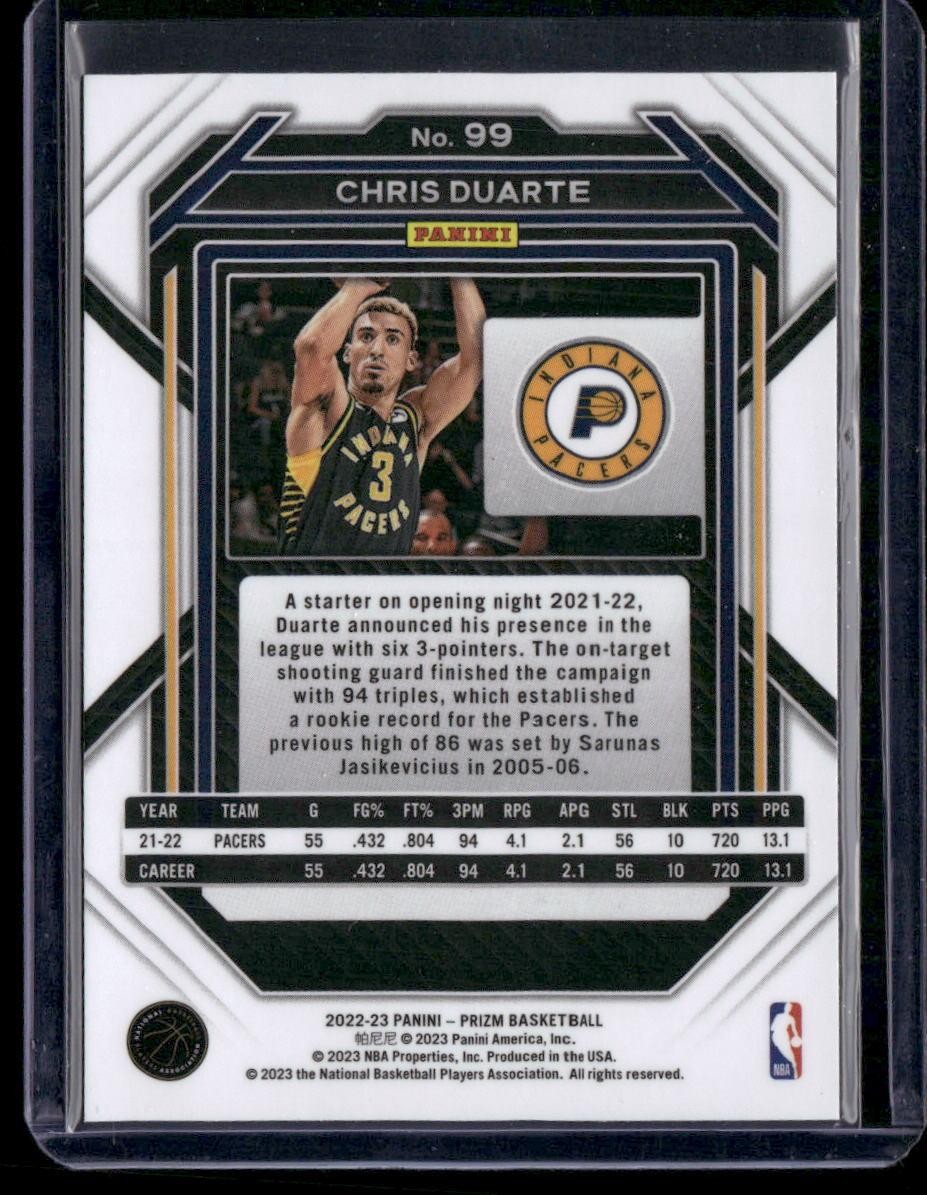 2022-23 Panini Prizm #99 Chris Duarte