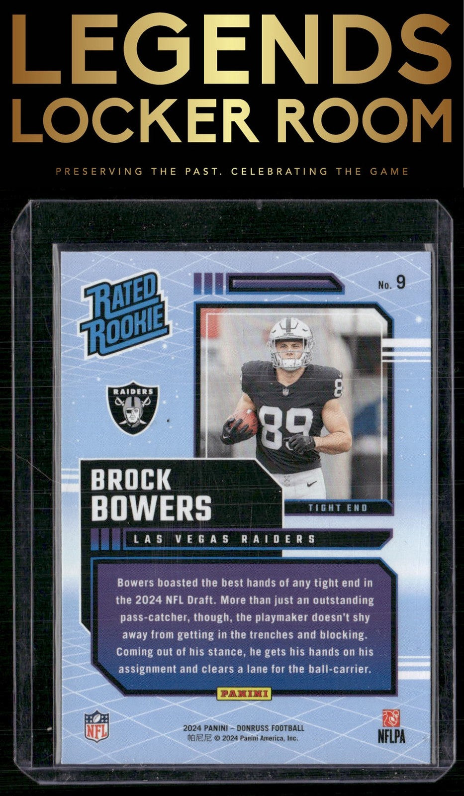 2024 Donruss #9 Brock Bowers Rated Rookies Retro