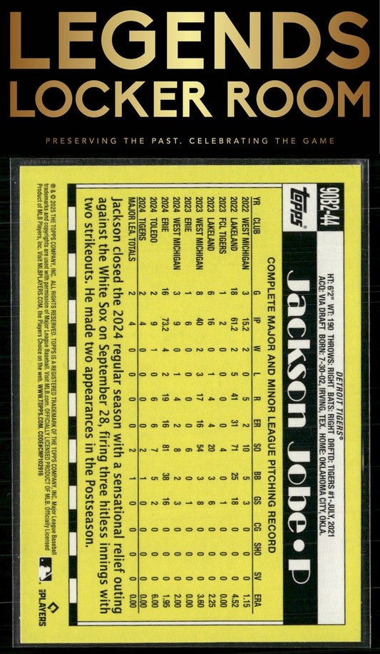 2025 Topps #90B2-44 Jackson Jobe 1990 Topps Baseball 35th Anniversary