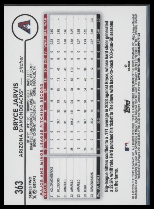 2024 Topps #363 Bryce Jarvis