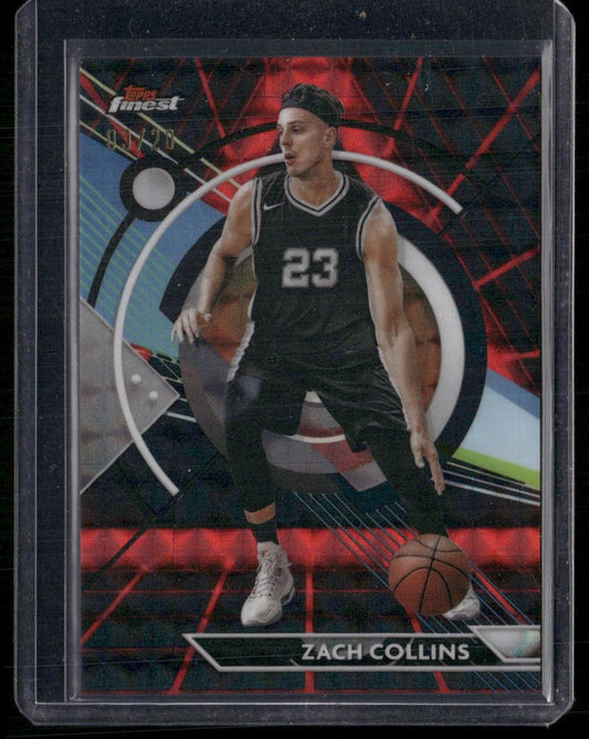 2023-24 Finest #62 Zach Collins Red/Black Refractors /20
