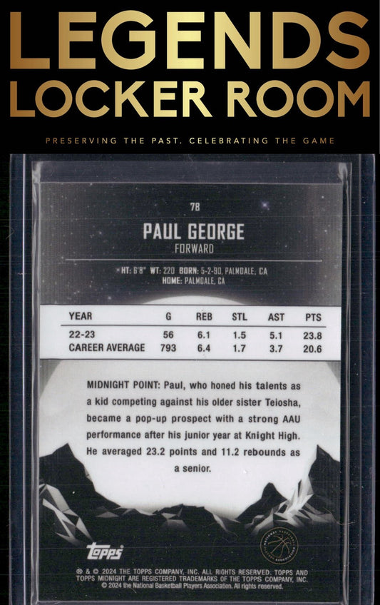 2023-24 Topps Midnight #78 Paul George